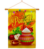 Happy Pongal - Faith & Religious Inspirational Vertical Impressions Decorative Flags HG192507 Made In USA