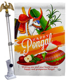 Happy Prosperous Pongal - Faith & Religious Inspirational Vertical Impressions Decorative Flags HG192514 Made In USA
