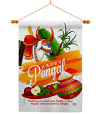 Happy Prosperous Pongal - Faith & Religious Inspirational Vertical Impressions Decorative Flags HG192514 Made In USA