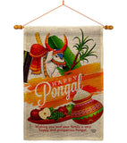 Happy Prosperous Pongal - Faith & Religious Inspirational Vertical Impressions Decorative Flags HG192514 Made In USA