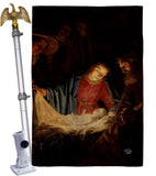 Adoration of the Shepherds - Faith & Religious Inspirational Vertical Impressions Decorative Flags HG192550 Made In USA