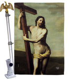 Risen Christ - Faith & Religious Inspirational Vertical Impressions Decorative Flags HG192551 Made In USA