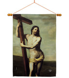 Risen Christ - Faith & Religious Inspirational Vertical Impressions Decorative Flags HG192551 Made In USA