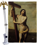 Risen Christ - Faith & Religious Inspirational Vertical Impressions Decorative Flags HG192551 Made In USA