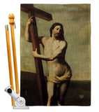 Risen Christ - Faith & Religious Inspirational Vertical Impressions Decorative Flags HG192551 Made In USA