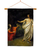 Christ's Appearance to Mary Magdalene - Faith & Religious Inspirational Vertical Impressions Decorative Flags HG192554 Made In USA