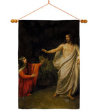 Christ's Appearance to Mary Magdalene - Faith & Religious Inspirational Vertical Impressions Decorative Flags HG192554 Made In USA