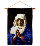 Virgin in Prayer - Faith & Religious Inspirational Vertical Impressions Decorative Flags HG192560 Made In USA