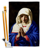 Virgin in Prayer - Faith & Religious Inspirational Vertical Impressions Decorative Flags HG192560 Made In USA