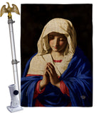 Virgin in Prayer - Faith & Religious Inspirational Vertical Impressions Decorative Flags HG192560 Made In USA