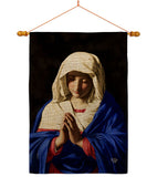 Virgin in Prayer - Faith & Religious Inspirational Vertical Impressions Decorative Flags HG192560 Made In USA