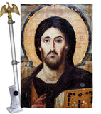 Christ Pantocrator - Faith & Religious Inspirational Vertical Impressions Decorative Flags HG192561 Made In USA