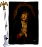 The Madonna in Sorrow - Faith & Religious Inspirational Vertical Impressions Decorative Flags HG192563 Made In USA