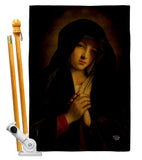 The Madonna in Sorrow - Faith & Religious Inspirational Vertical Impressions Decorative Flags HG192563 Made In USA