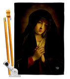 The Madonna in Sorrow - Faith & Religious Inspirational Vertical Impressions Decorative Flags HG192563 Made In USA