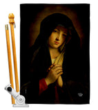 The Madonna in Sorrow - Faith & Religious Inspirational Vertical Impressions Decorative Flags HG192563 Made In USA