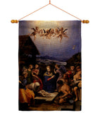 The Adoration of the Shepherds - Faith & Religious Inspirational Vertical Impressions Decorative Flags HG192567 Made In USA