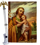 Joseph & Jesus - Faith & Religious Inspirational Vertical Impressions Decorative Flags HG192596 Made In USA