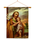 Joseph & Jesus - Faith & Religious Inspirational Vertical Impressions Decorative Flags HG192596 Made In USA