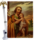 Joseph & Jesus - Faith & Religious Inspirational Vertical Impressions Decorative Flags HG192596 Made In USA