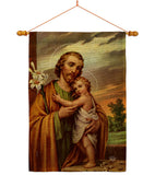 Joseph & Jesus - Faith & Religious Inspirational Vertical Impressions Decorative Flags HG192596 Made In USA