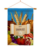 Celebrates Shavuot - Faith & Religious Inspirational Vertical Impressions Decorative Flags HG192607 Made In USA