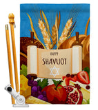 Celebrates Shavuot - Faith & Religious Inspirational Vertical Impressions Decorative Flags HG192607 Made In USA