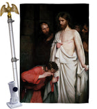 The Incredulity of Saint Thomas - Faith & Religious Inspirational Vertical Impressions Decorative Flags HG192624 Made In USA