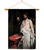The Incredulity of Saint Thomas - Faith & Religious Inspirational Vertical Impressions Decorative Flags HG192624 Made In USA