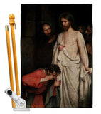The Incredulity of Saint Thomas - Faith & Religious Inspirational Vertical Impressions Decorative Flags HG192624 Made In USA