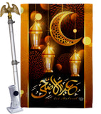 Blessed Eid - Faith & Religious Inspirational Vertical Impressions Decorative Flags HG192689 Made In USA