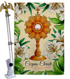 Lilys Corpus Christi - Faith & Religious Inspirational Vertical Impressions Decorative Flags HG192707 Made In USA