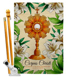 Lilys Corpus Christi - Faith & Religious Inspirational Vertical Impressions Decorative Flags HG192707 Made In USA