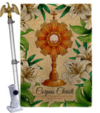 Lilys Corpus Christi - Faith & Religious Inspirational Vertical Impressions Decorative Flags HG192707 Made In USA