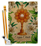 Lilys Corpus Christi - Faith & Religious Inspirational Vertical Impressions Decorative Flags HG192707 Made In USA