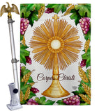 Festival Corpus Christi - Faith & Religious Inspirational Vertical Impressions Decorative Flags HG192708 Made In USA