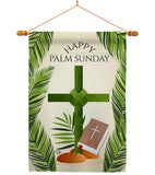 Happy Palm Sunday - Faith & Religious Inspirational Vertical Impressions Decorative Flags HG192714 Made In USA