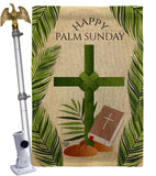 Happy Palm Sunday - Faith & Religious Inspirational Vertical Impressions Decorative Flags HG192714 Made In USA