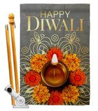 Festival Diwali - Faith & Religious Inspirational Vertical Impressions Decorative Flags HG192717 Made In USA