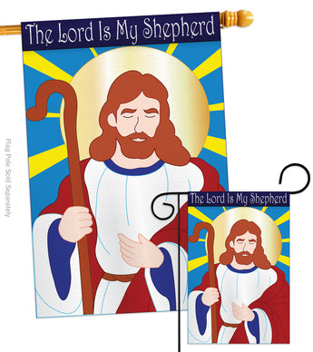 My Shepherd - Faith & Religious Inspirational Vertical Applique Decorative Flags HG103036