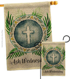 Holy Ash Wednesday - Faith & Religious Inspirational Vertical Impressions Decorative Flags HG103091 Made In USA