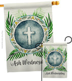 Holy Ash Wednesday - Faith & Religious Inspirational Vertical Impressions Decorative Flags HG103091 Made In USA