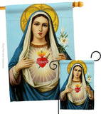 Prayer To Our Lady - Faith & Religious Inspirational Vertical Impressions Decorative Flags HG103095 Made In USA