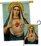 Prayer To Our Lady - Faith & Religious Inspirational Vertical Impressions Decorative Flags HG103095 Made In USA