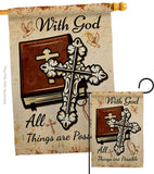 Things are Possible - Faith & Religious Inspirational Vertical Impressions Decorative Flags HG137511 Made In USA