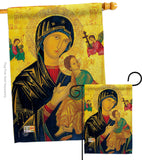 Our Lady of Perpetual Help - Faith & Religious Inspirational Vertical Impressions Decorative Flags HG192081 Made In USA