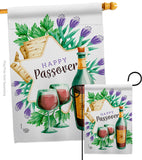 Happy Passover - Faith & Religious Inspirational Vertical Impressions Decorative Flags HG192242 Made In USA