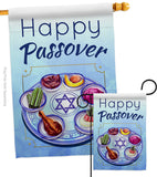 Happy Passover - Faith & Religious Inspirational Vertical Impressions Decorative Flags HG192318 Made In USA