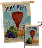 Holy Week - Faith & Religious Inspirational Vertical Impressions Decorative Flags HG192363 Made In USA