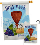 Holy Week - Faith & Religious Inspirational Vertical Impressions Decorative Flags HG192363 Made In USA